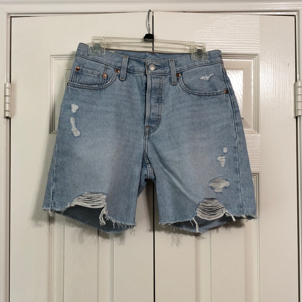 Levi's 501 Jean Shorts Size 26 Denim Shorts Premium Red Tag